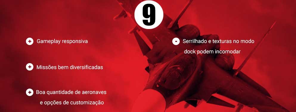 nota do ace combat 7 do switch