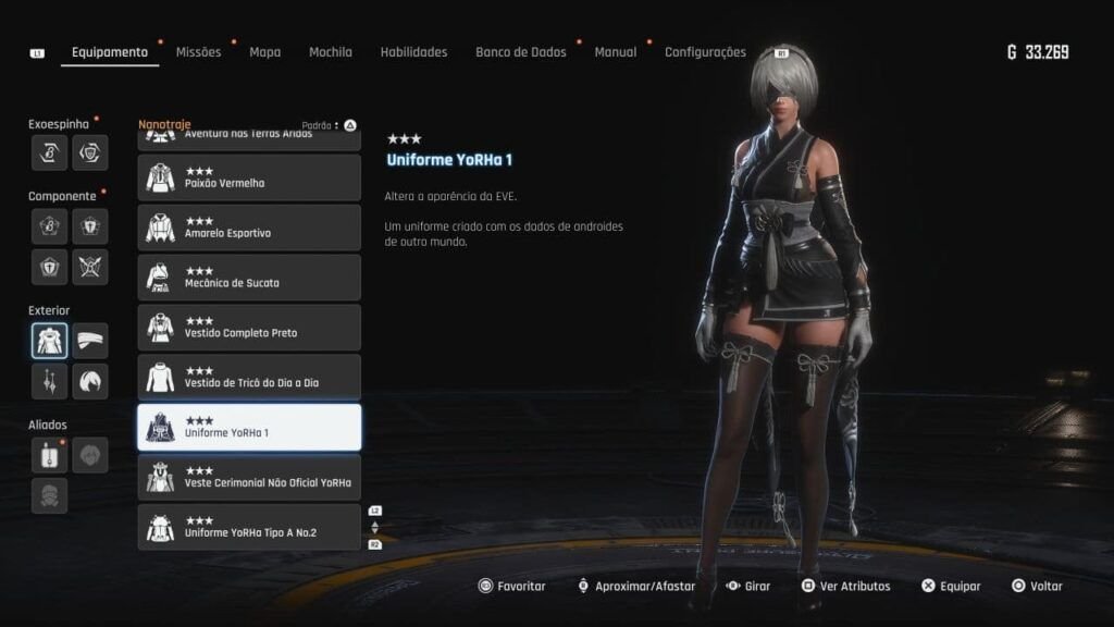 stellar blade roupas nier 6