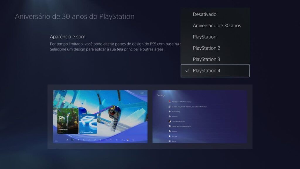 playstation atualizacao aniversario 9