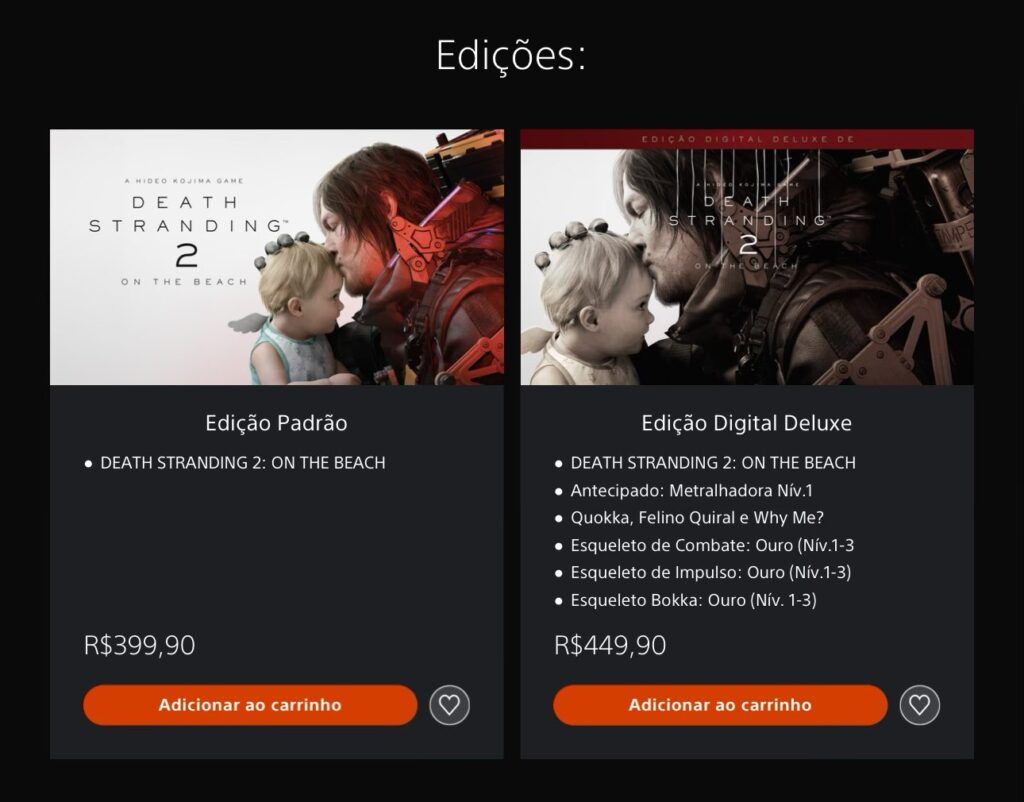 Preços da PS Store no Brasil assustam: veja os novos valores 8 Death Stranding 2 na PS Store